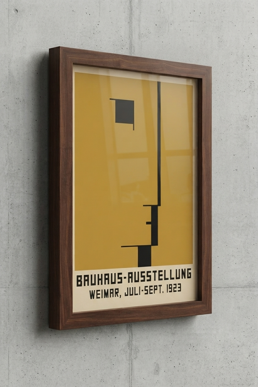 Lámina de exposición Bauhaus geométrica minimalista
