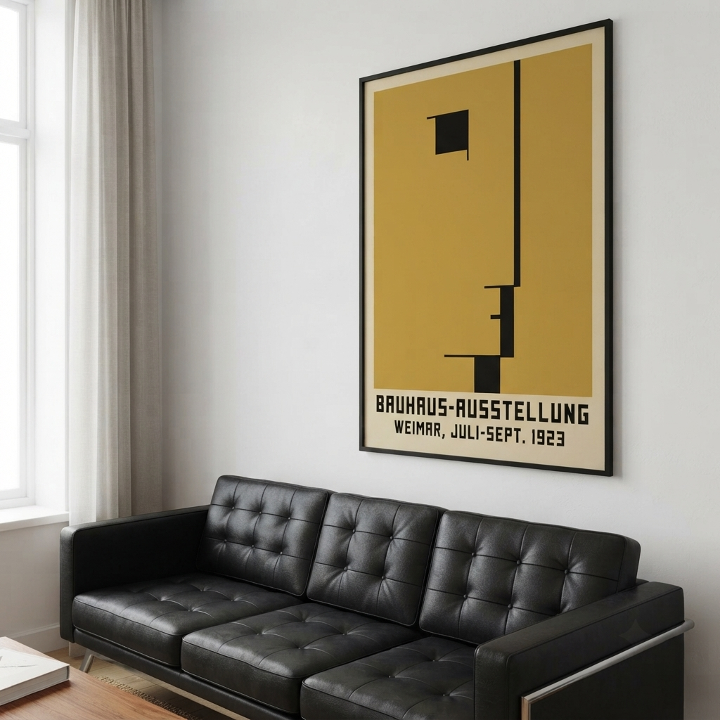 Lámina de exposición Bauhaus geométrica minimalista