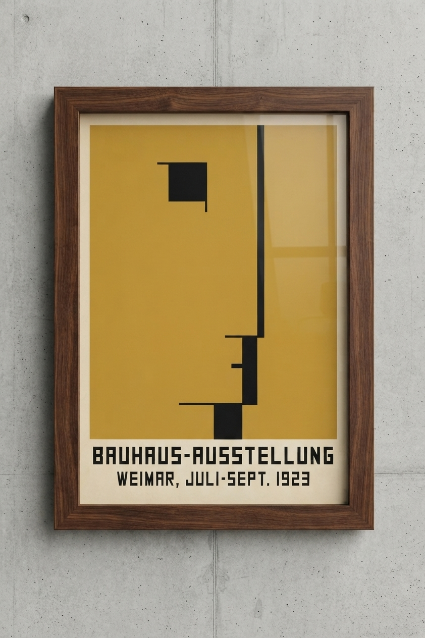 Lámina de exposición Bauhaus geométrica minimalista