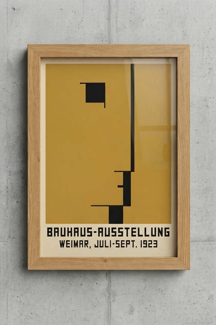Lámina de exposición Bauhaus geométrica minimalista
