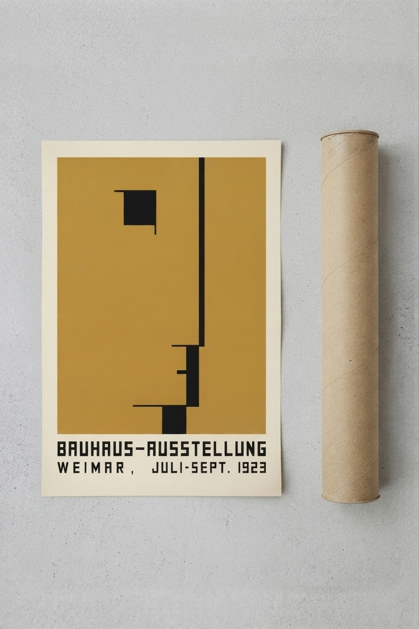 Lámina de exposición Bauhaus geométrica minimalista