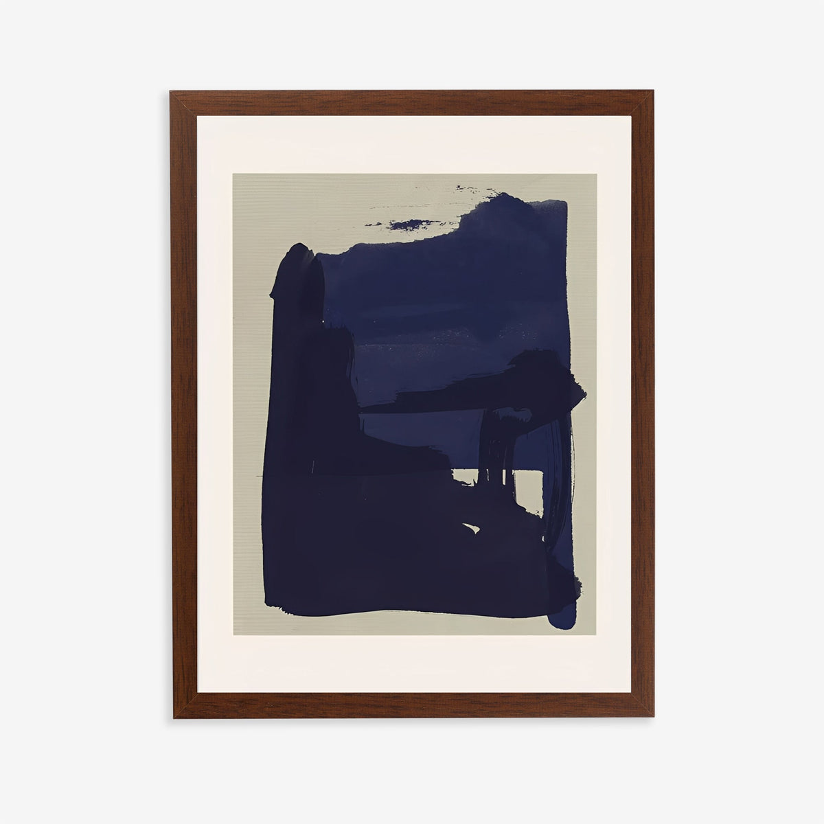 Lámina abstracta minimalista en azul marino