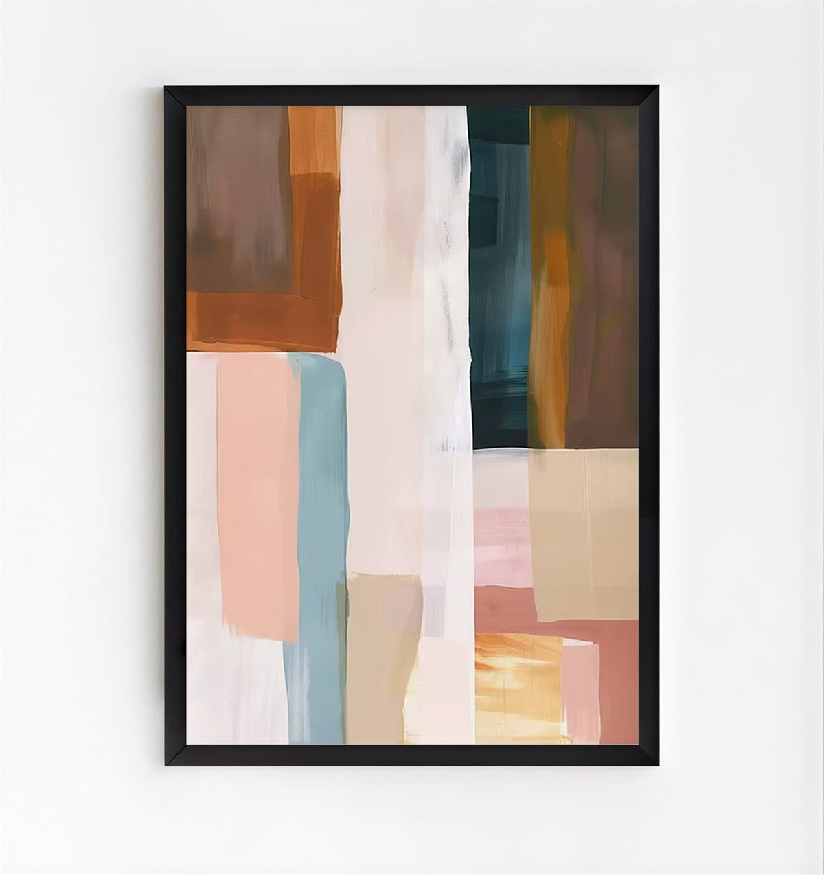 Lámina de arte abstracto moderno en tonos neutros