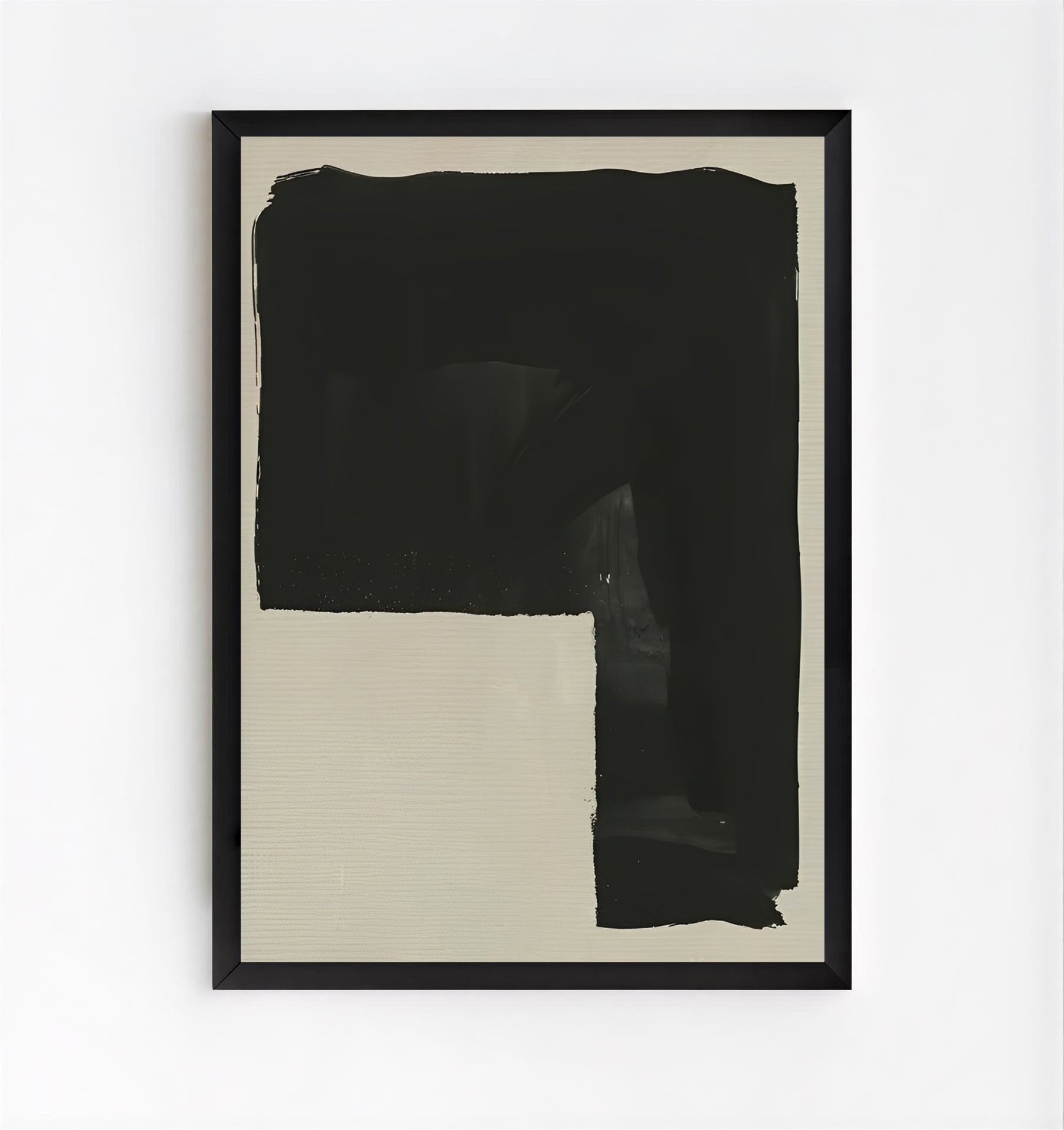 Lámina de arte abstracto minimalista en negro