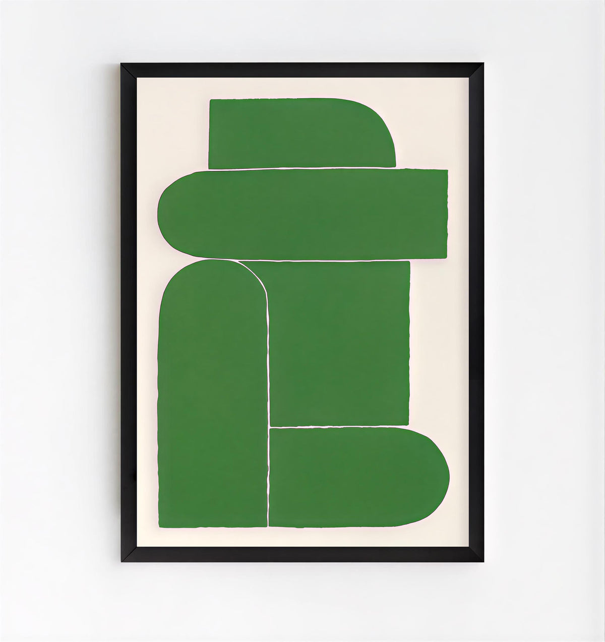 Lámina de arte abstracto moderno en verde