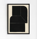 Lámina de arte abstracto minimalista en negro