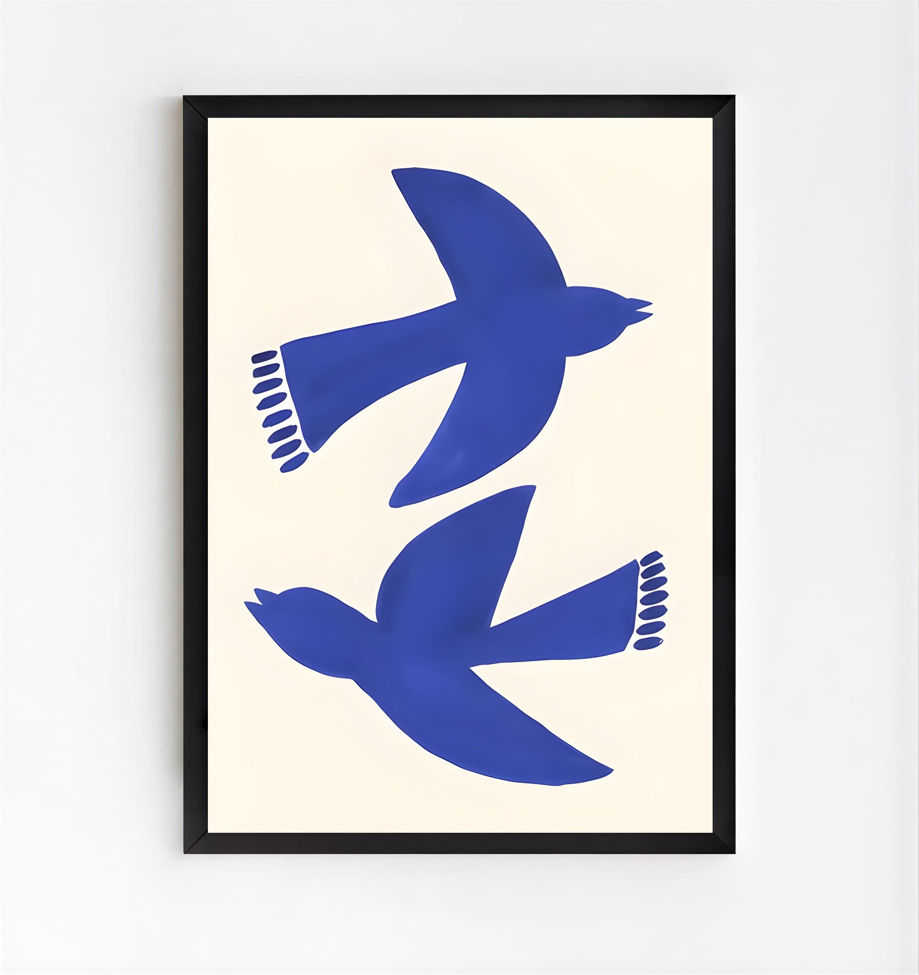 Lámina minimalista de pájaro azul