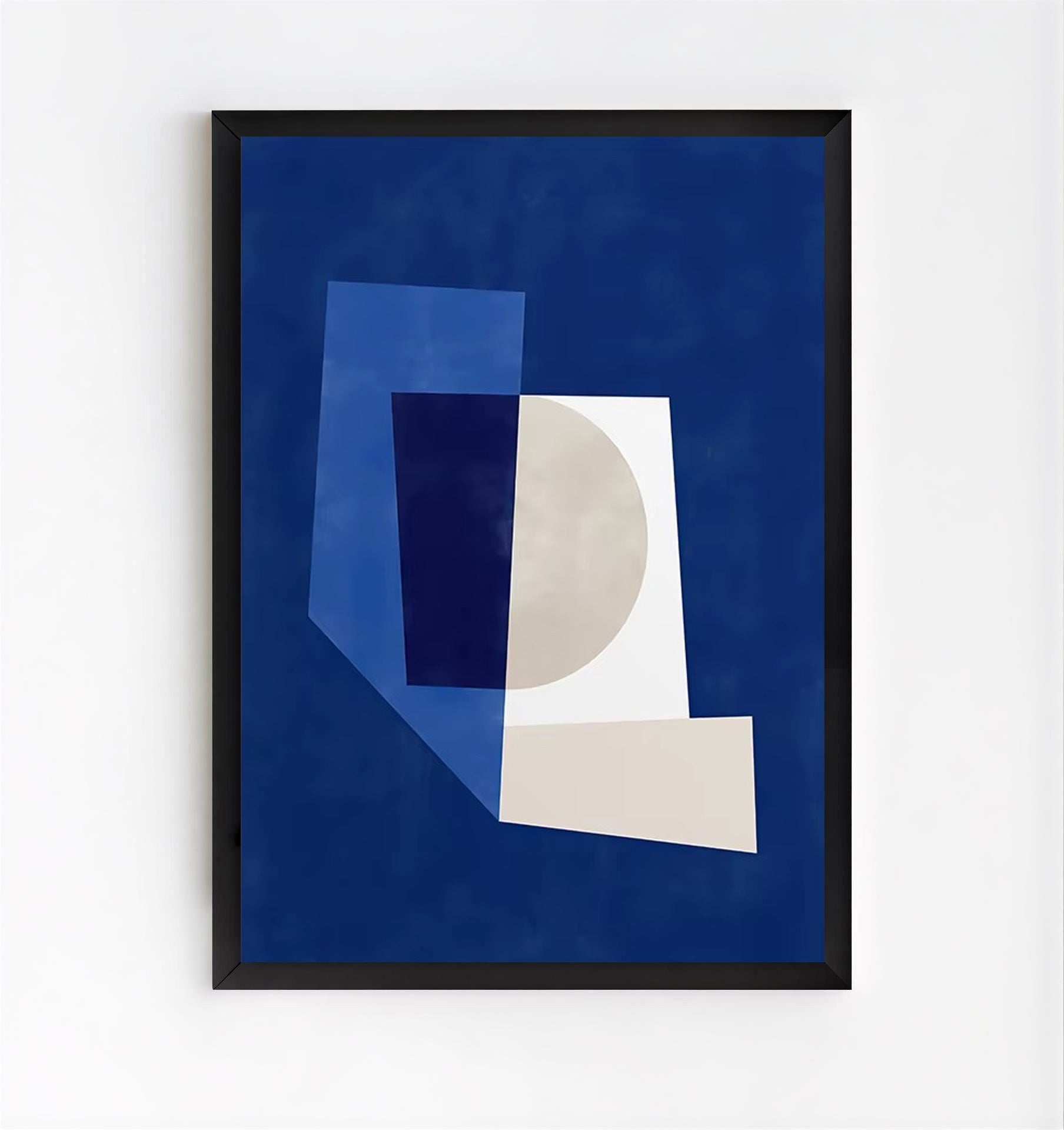 Lámina de arte abstracto geométrico azul