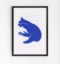 Lámina minimalista de gato azul