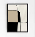 Lámina de arte abstracto en tonos neutros