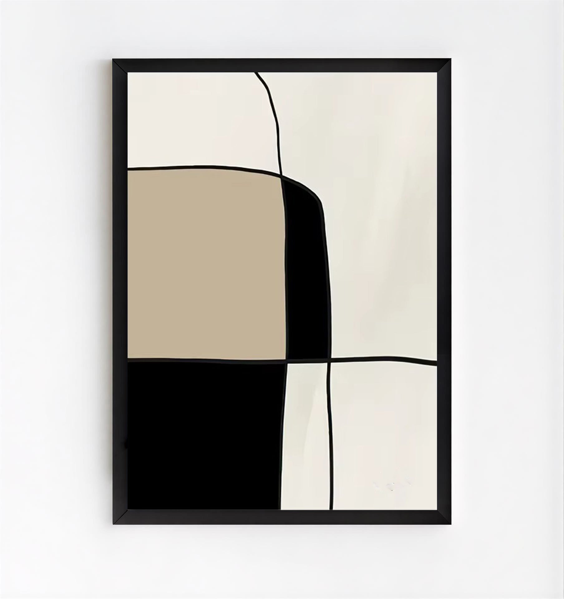 Lámina de arte abstracto en tonos neutros