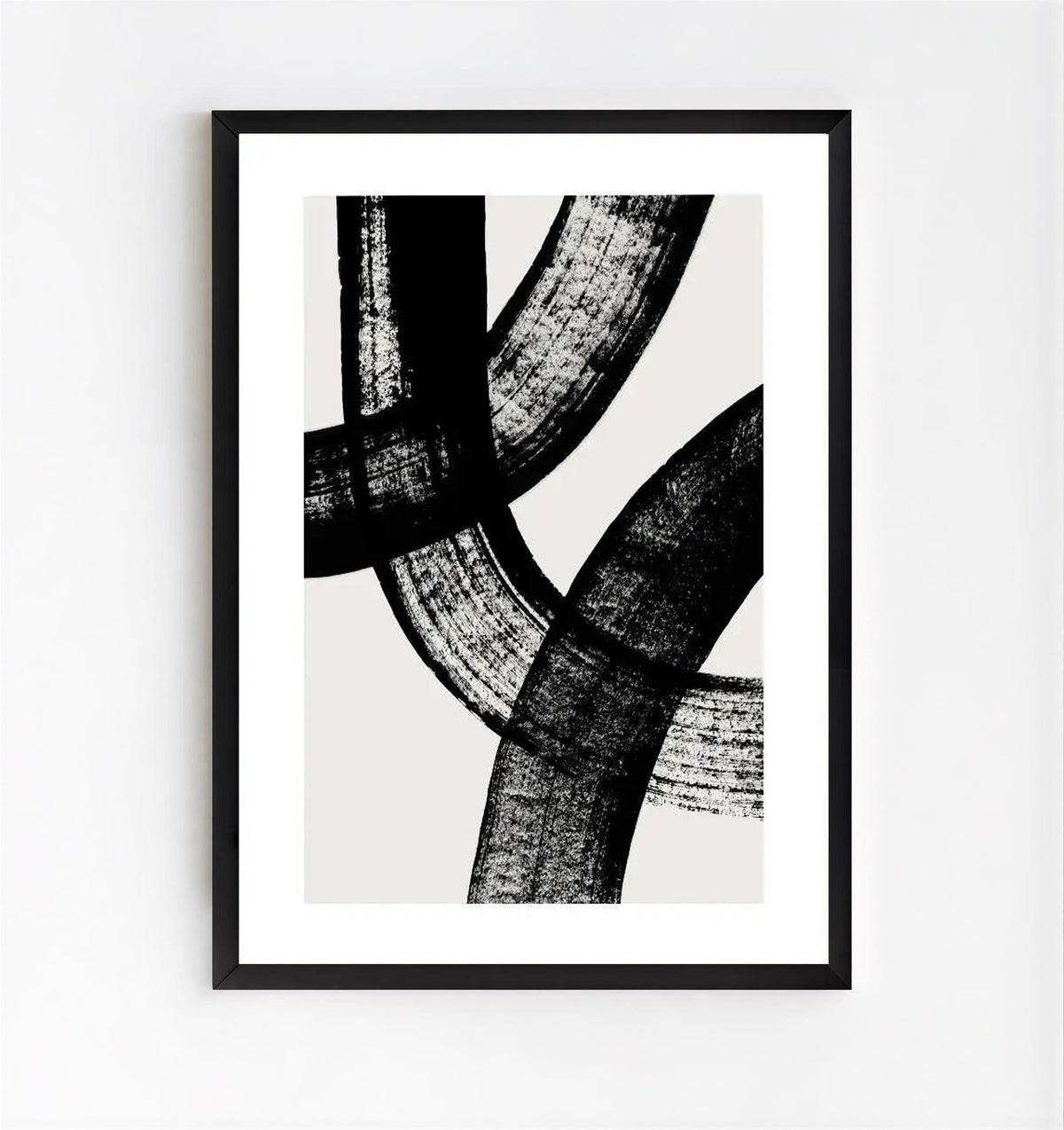 Lámina de arte abstracto en blanco y negro