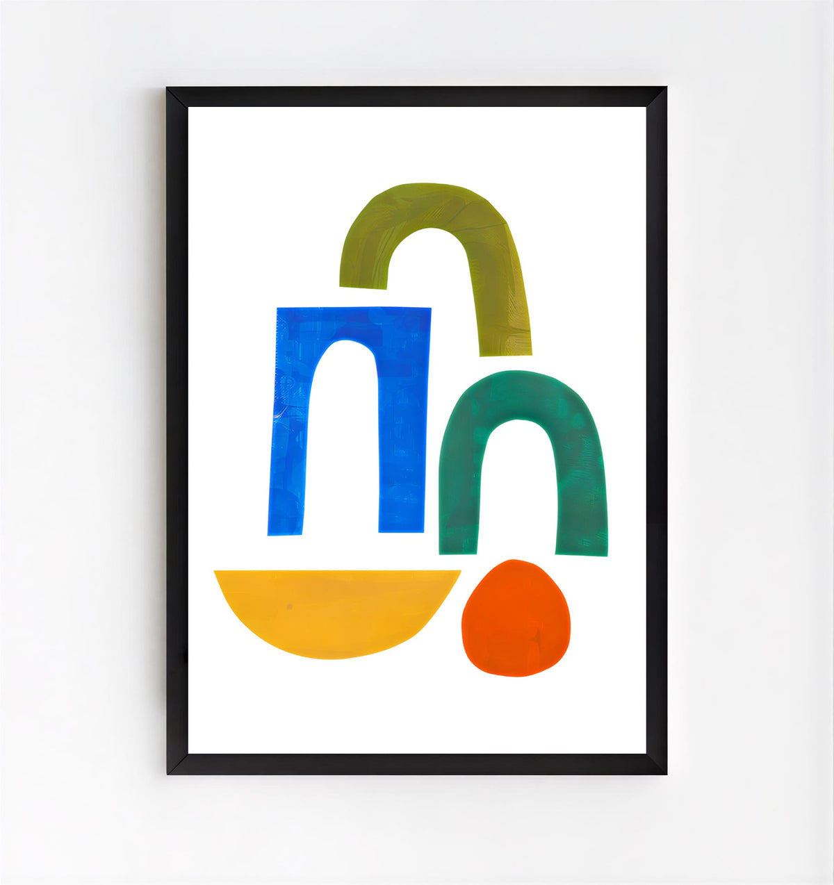 Lámina de arte abstracto minimalista y colorido