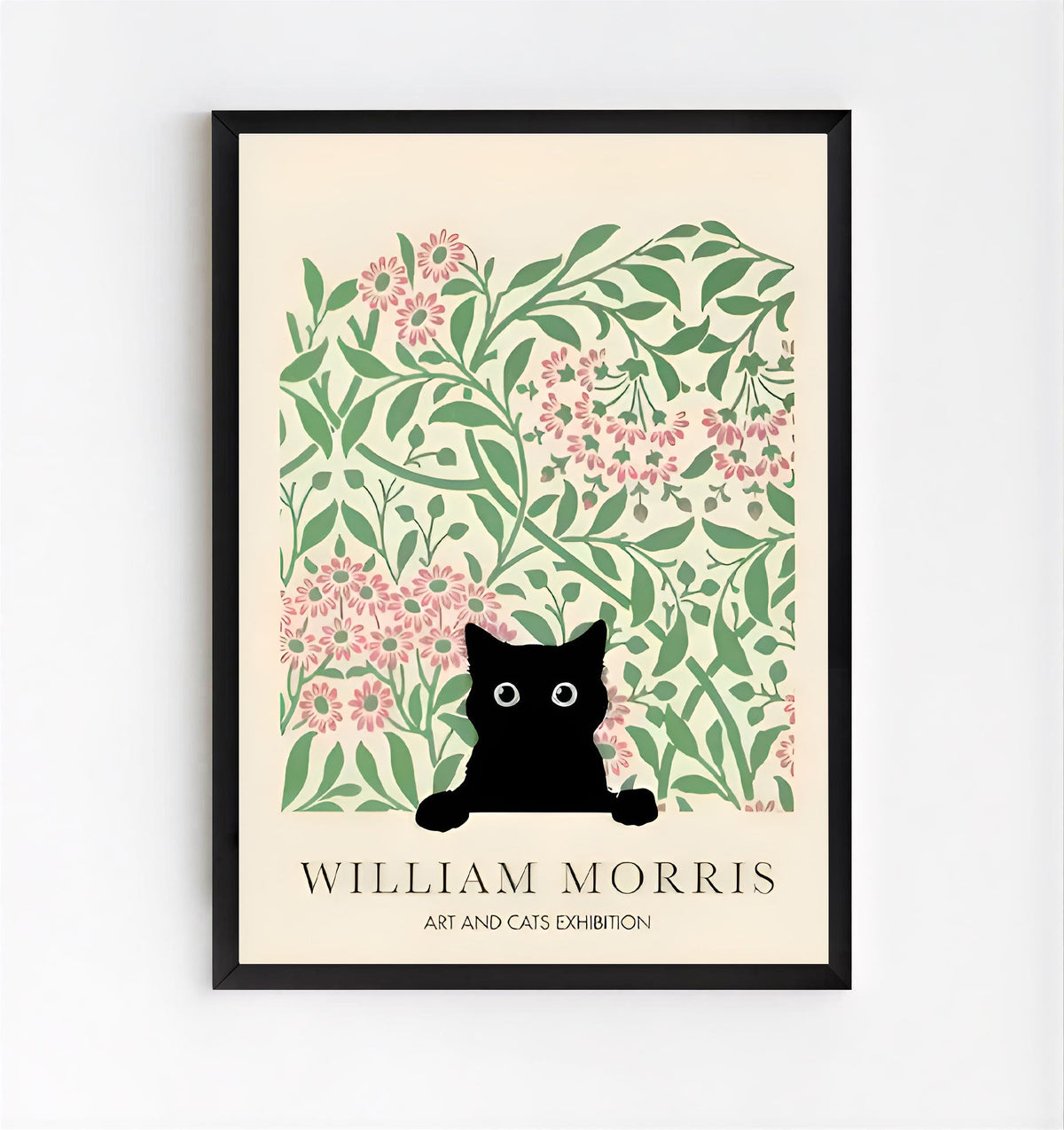 Lámina de gato negro William Morris