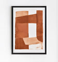 Lámina de arte abstracto en tonos tierra