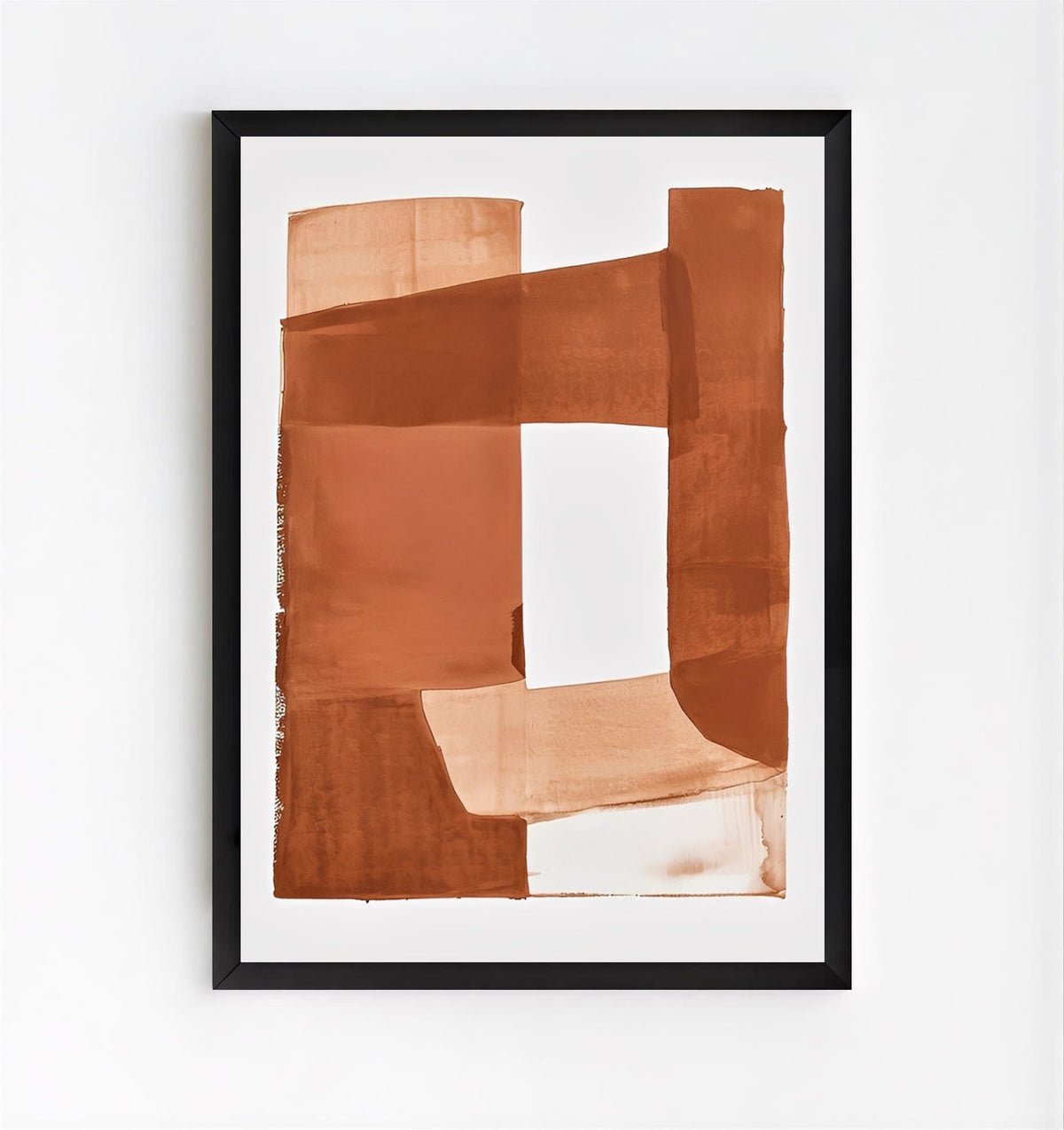 Lámina de arte abstracto en tonos tierra