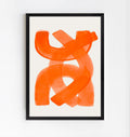 Lámina de arte abstracto minimalista en naranja