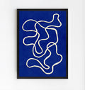 Lámina de arte abstracto azul