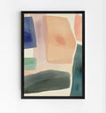 Lámina de arte abstracto moderno en tonos pastel