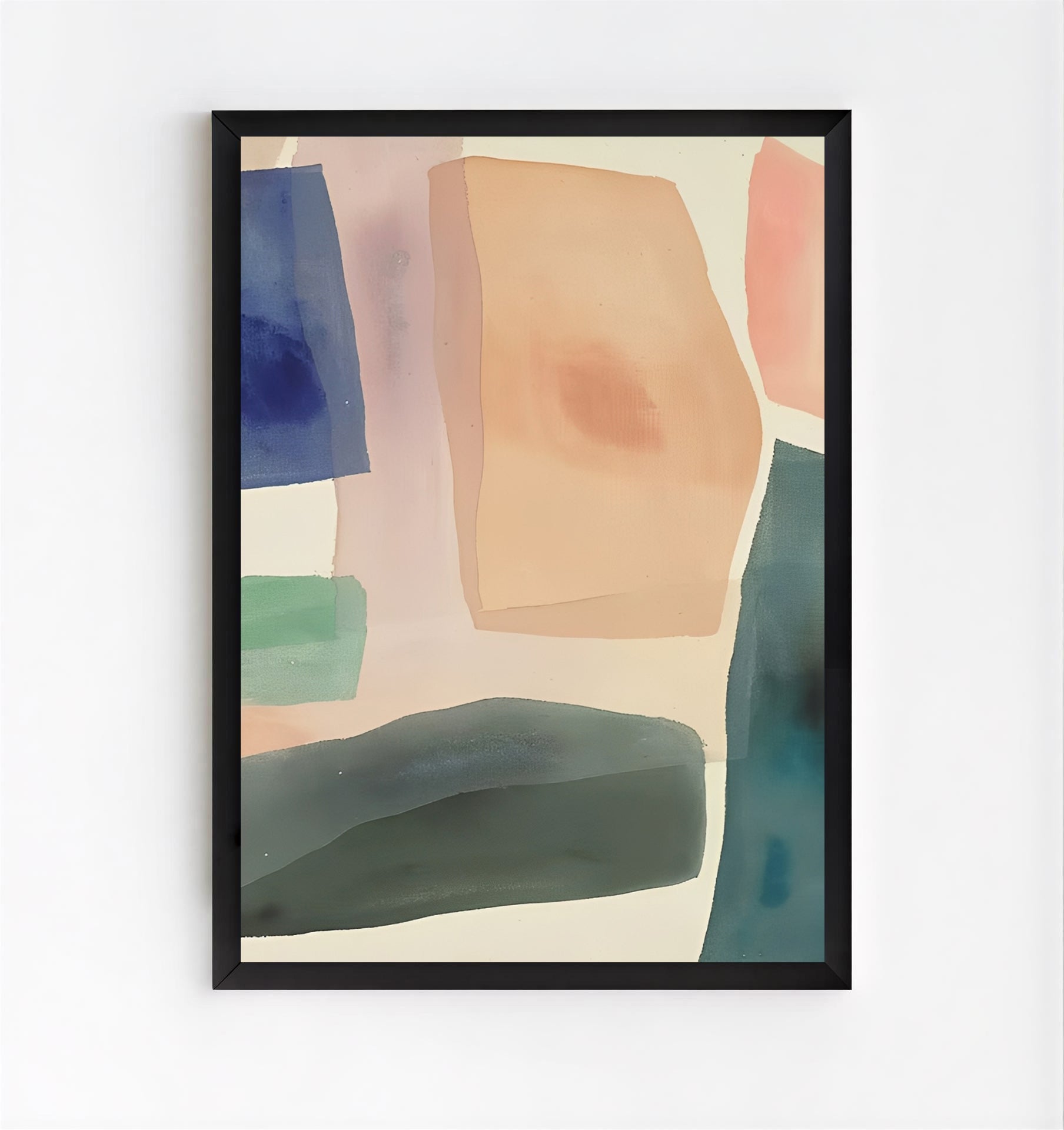 Lámina de arte abstracto moderno en tonos pastel