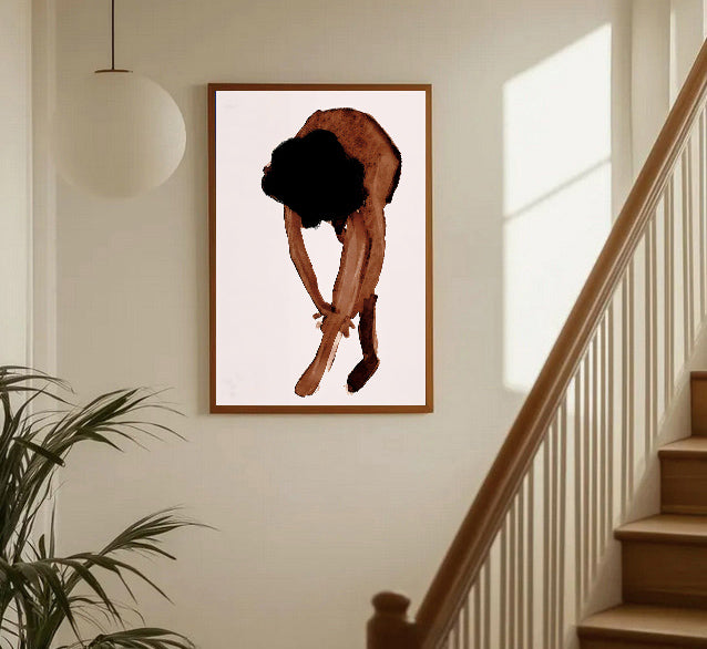 Lámina de figura abstracta en acuarela