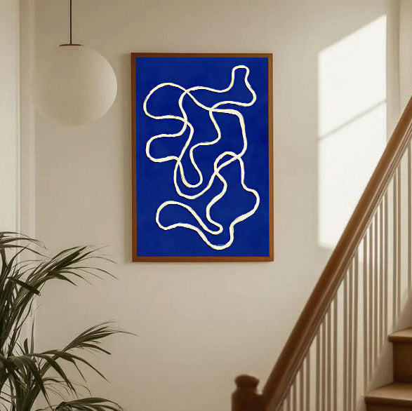 Lámina de arte abstracto azul