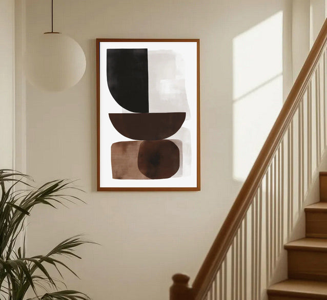 Arte abstracto de pared en tonos neutros