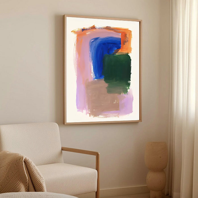 Lámina de arte abstracto moderno y colorido