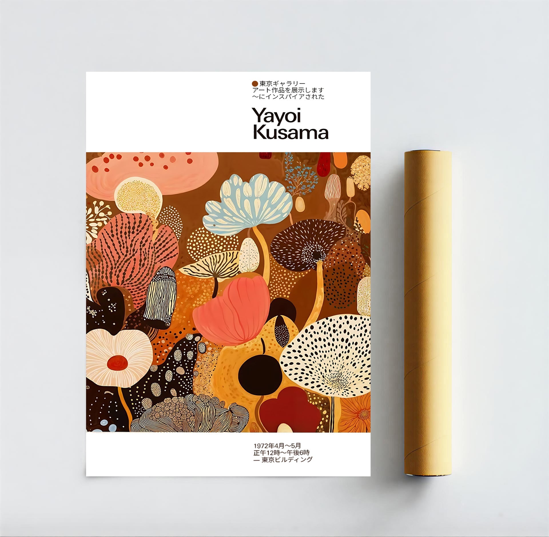 Póster inspirado en Yayoi Kusama