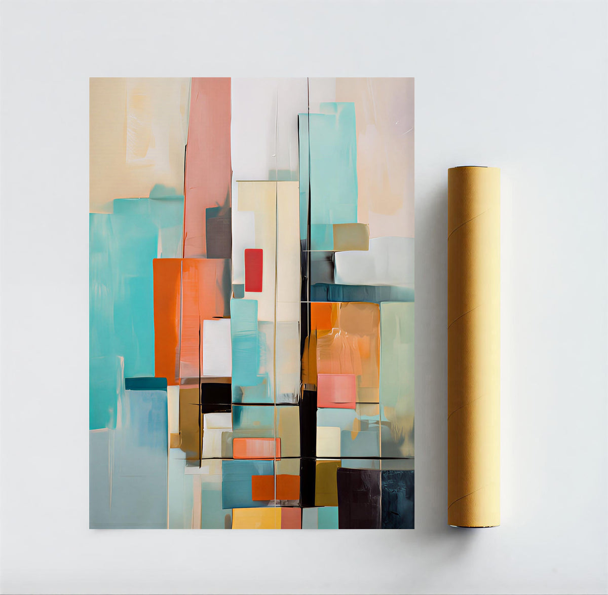 Lámina de arte abstracto geométrico