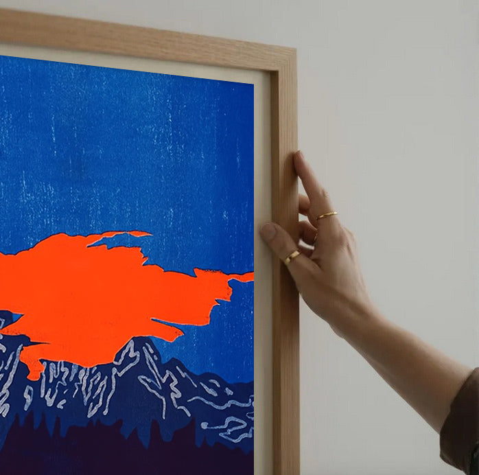 Lámina de paisaje abstracto