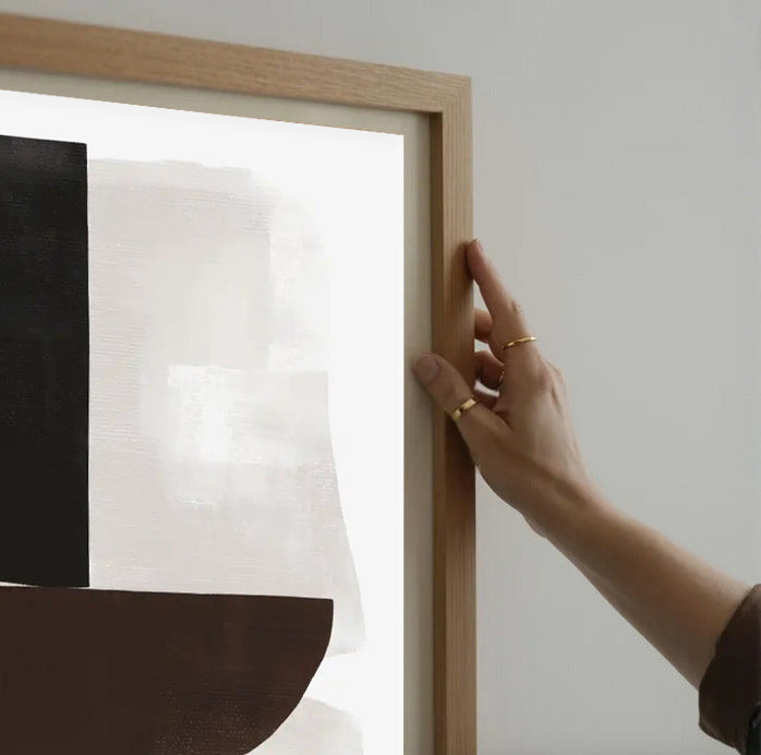 Arte abstracto de pared en tonos neutros