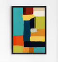 Lámina de arte geométrico mid-century modern