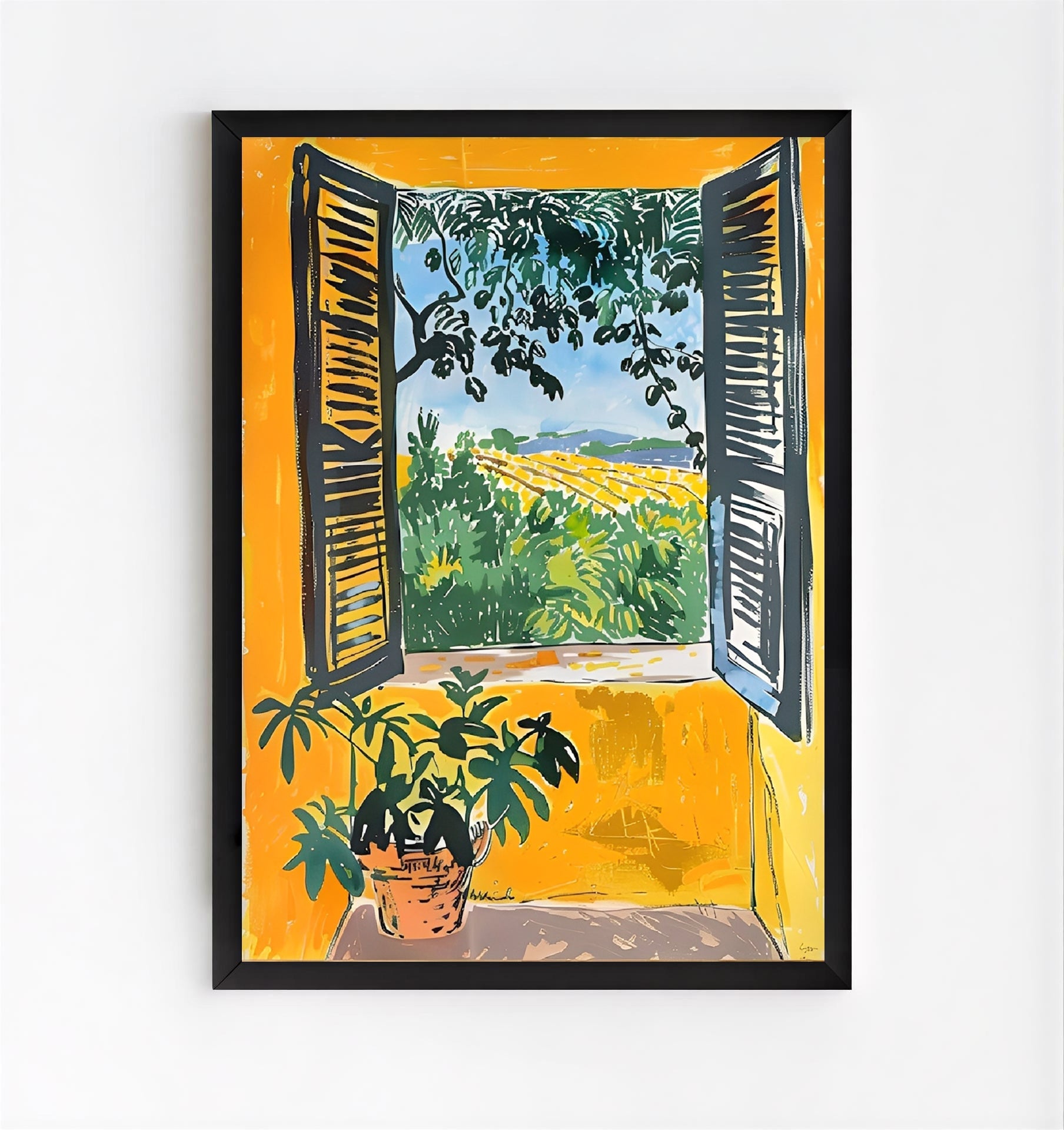 Lámina de vista desde la ventana inspirada en Matisse
