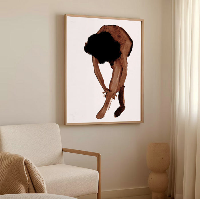 Lámina de figura abstracta en acuarela