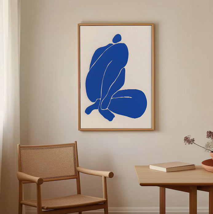 Lámina de figura abstracta en azul