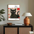 Lámina de gato negro con lunares inspirada en Yayoi Kusama