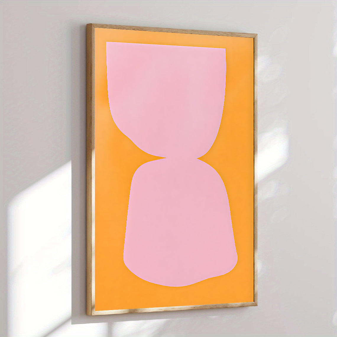 Póster de arte abstracto moderno en tonos pastel
