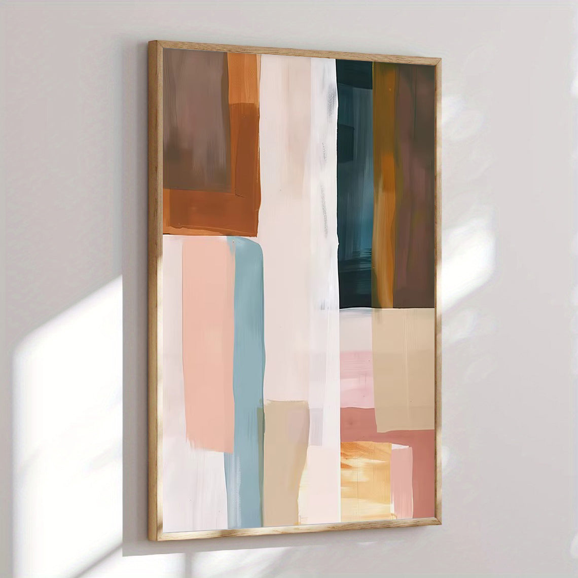 Lámina de arte abstracto moderno en tonos neutros