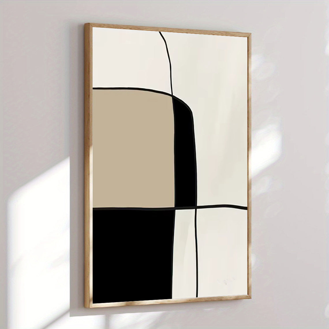 Lámina de arte abstracto en tonos neutros