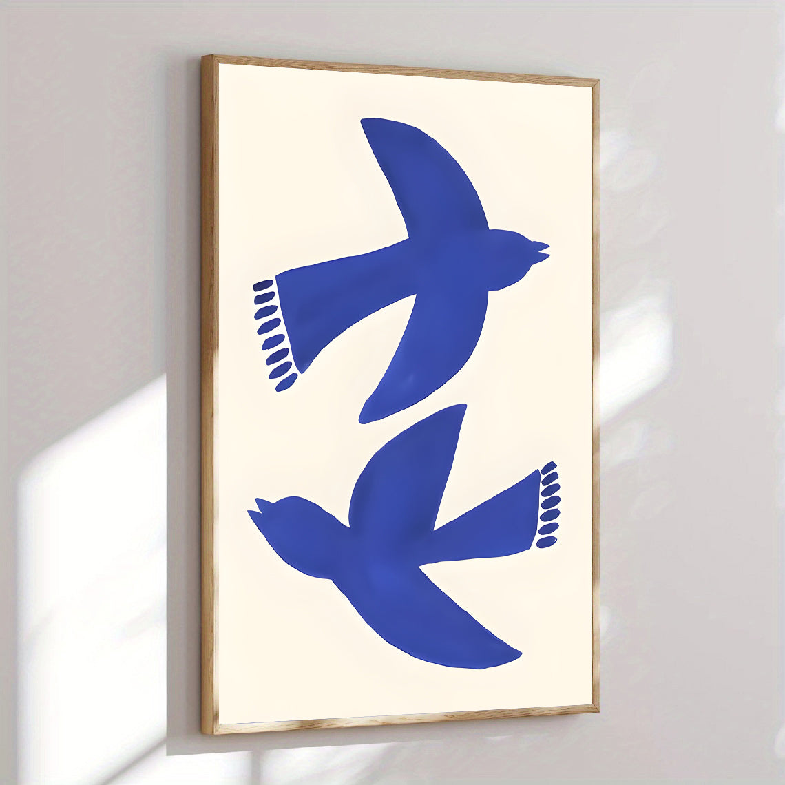Lámina minimalista de pájaro azul