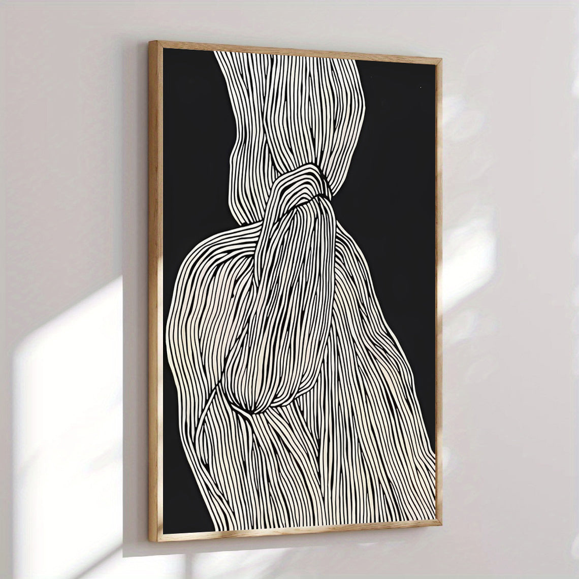 Lámina de arte abstracto en blanco y negro