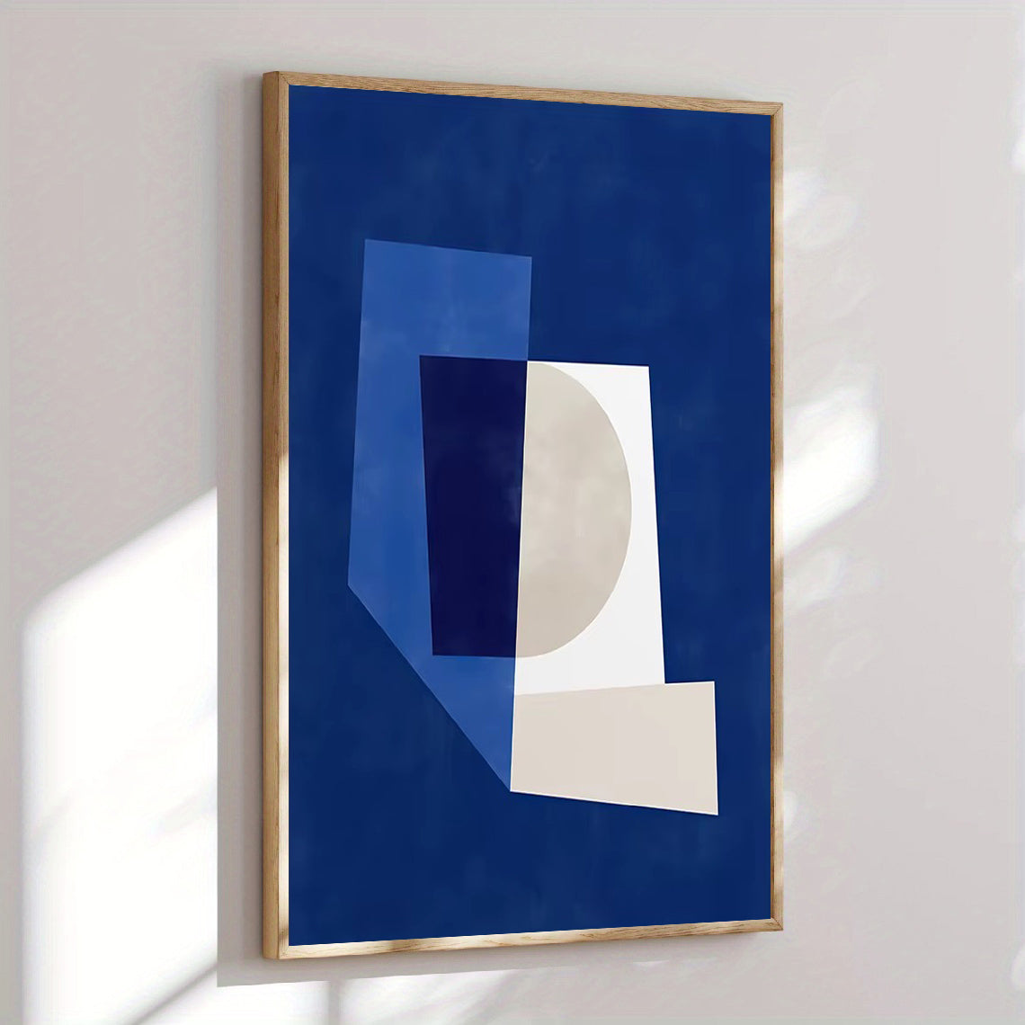 Lámina de arte abstracto geométrico azul