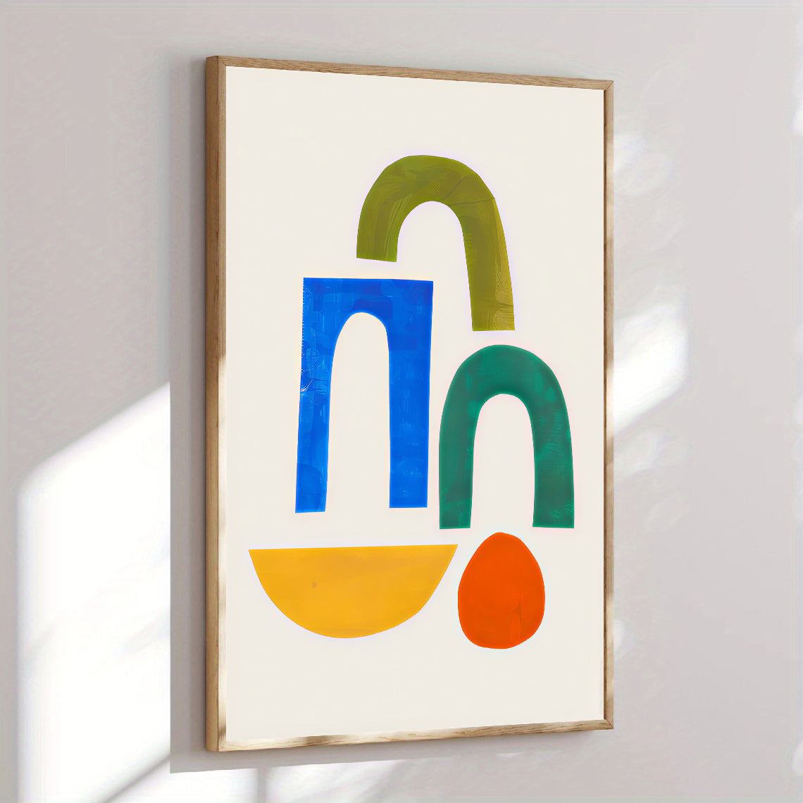 Lámina de arte abstracto minimalista y colorido