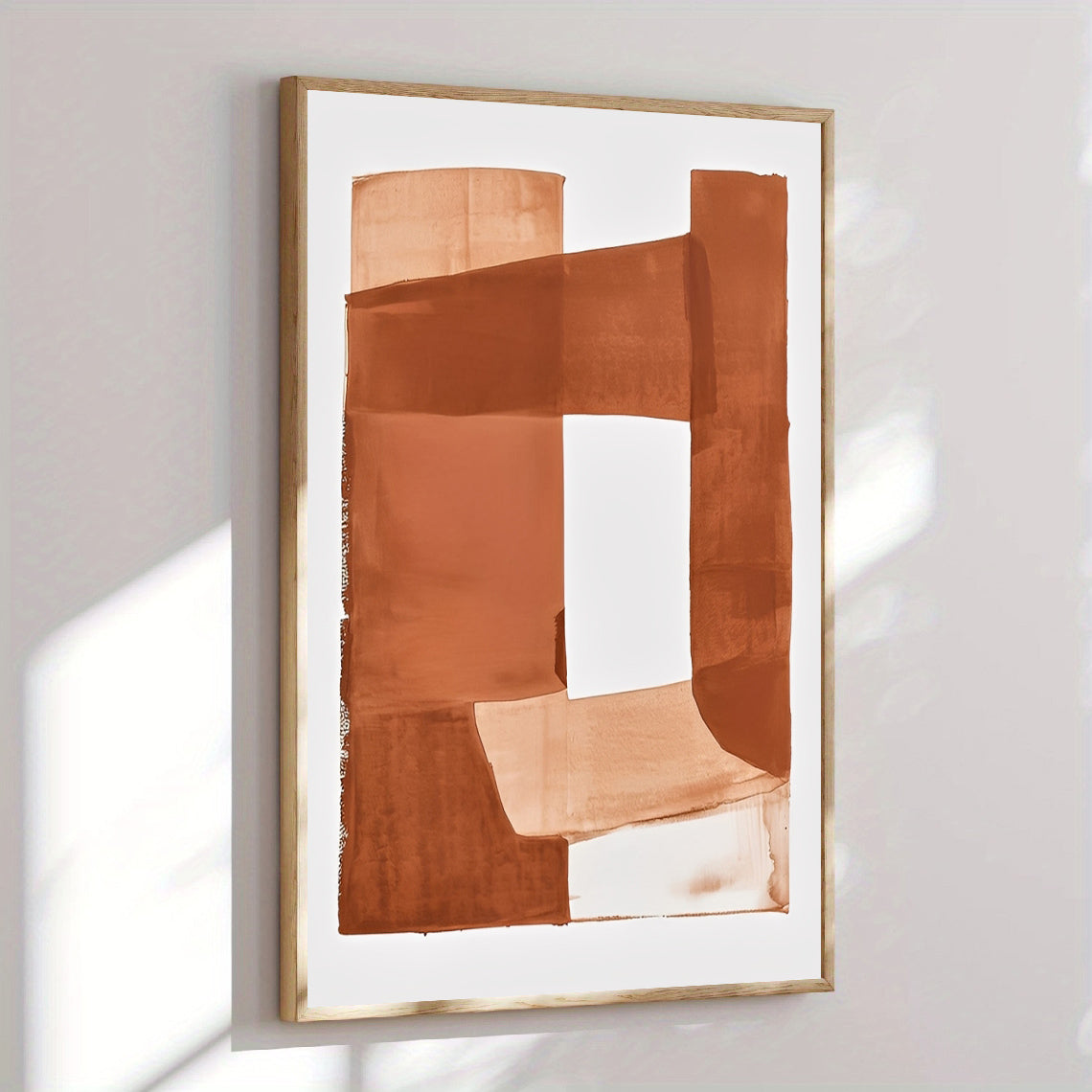 Lámina de arte abstracto en tonos tierra