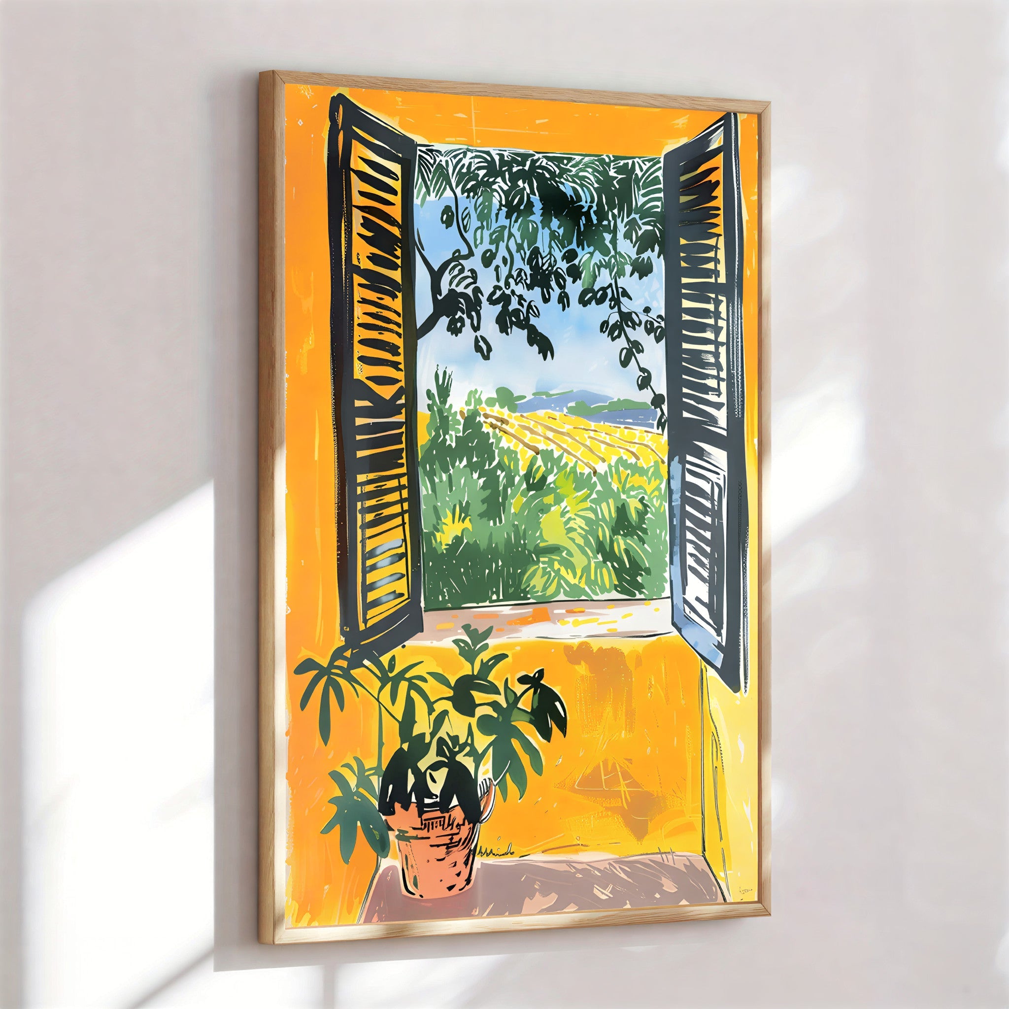 Lámina de vista desde la ventana inspirada en Matisse
