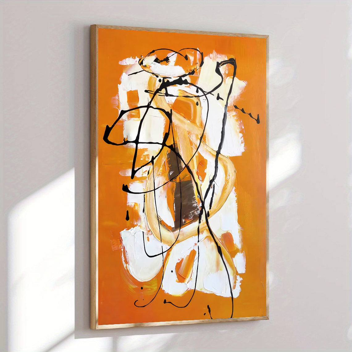 Lámina de arte abstracto naranja