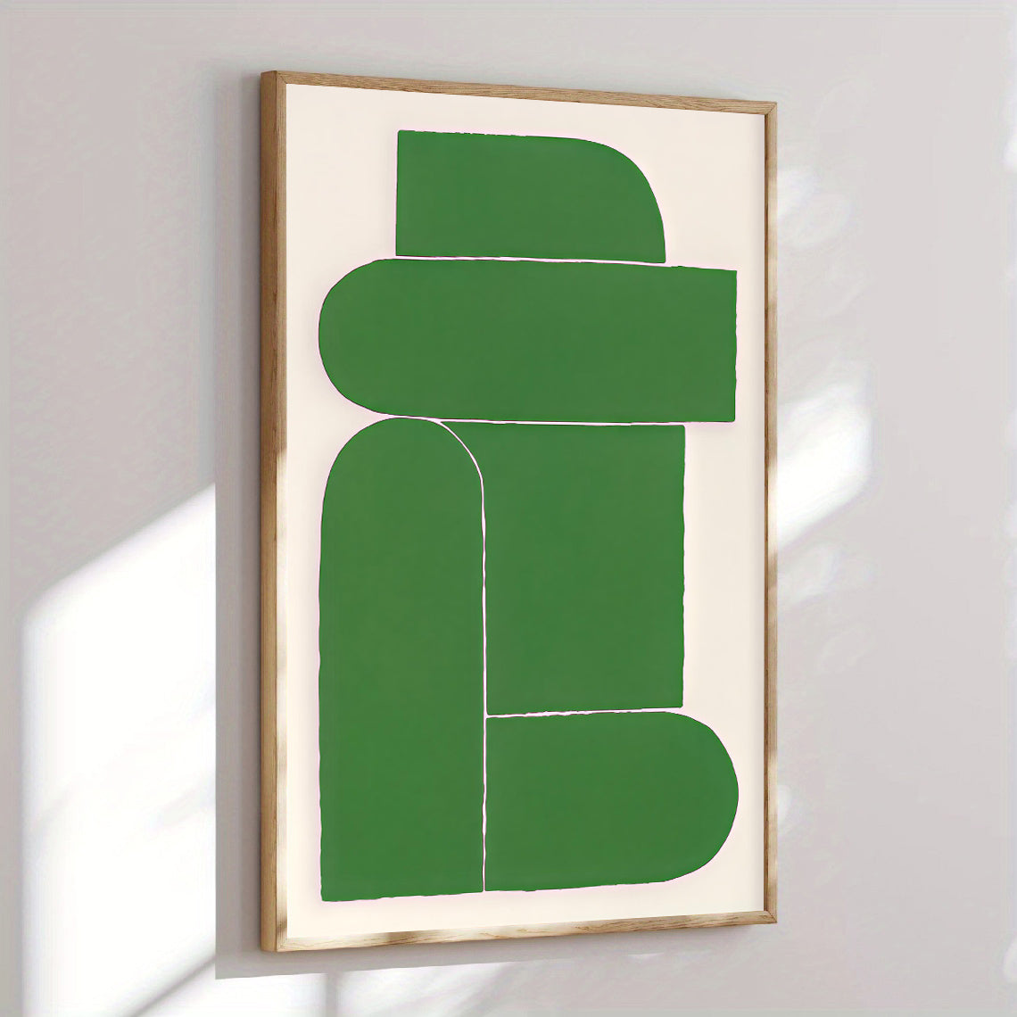 Lámina de arte abstracto moderno en verde