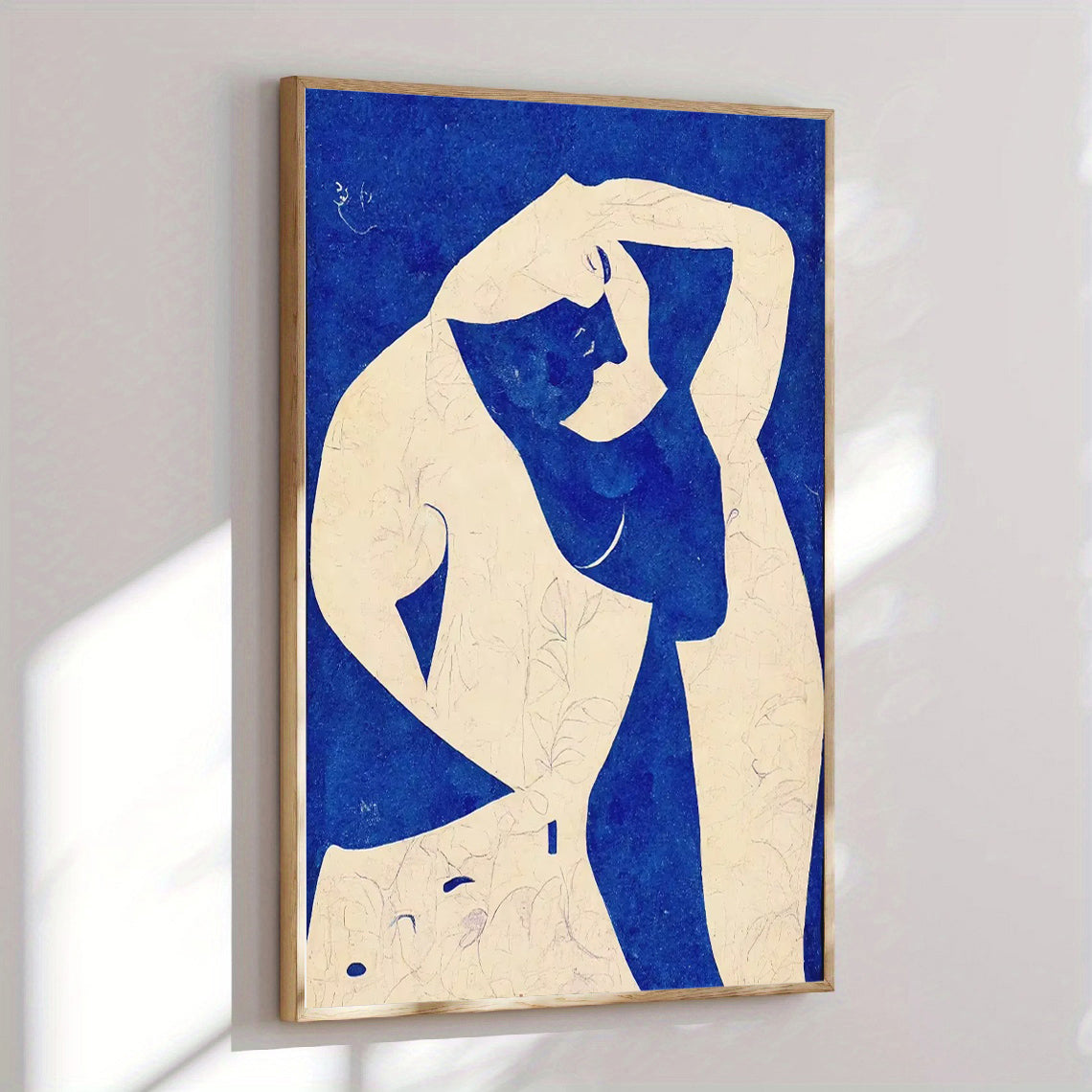 Lámina de desnudo abstracto en azul
