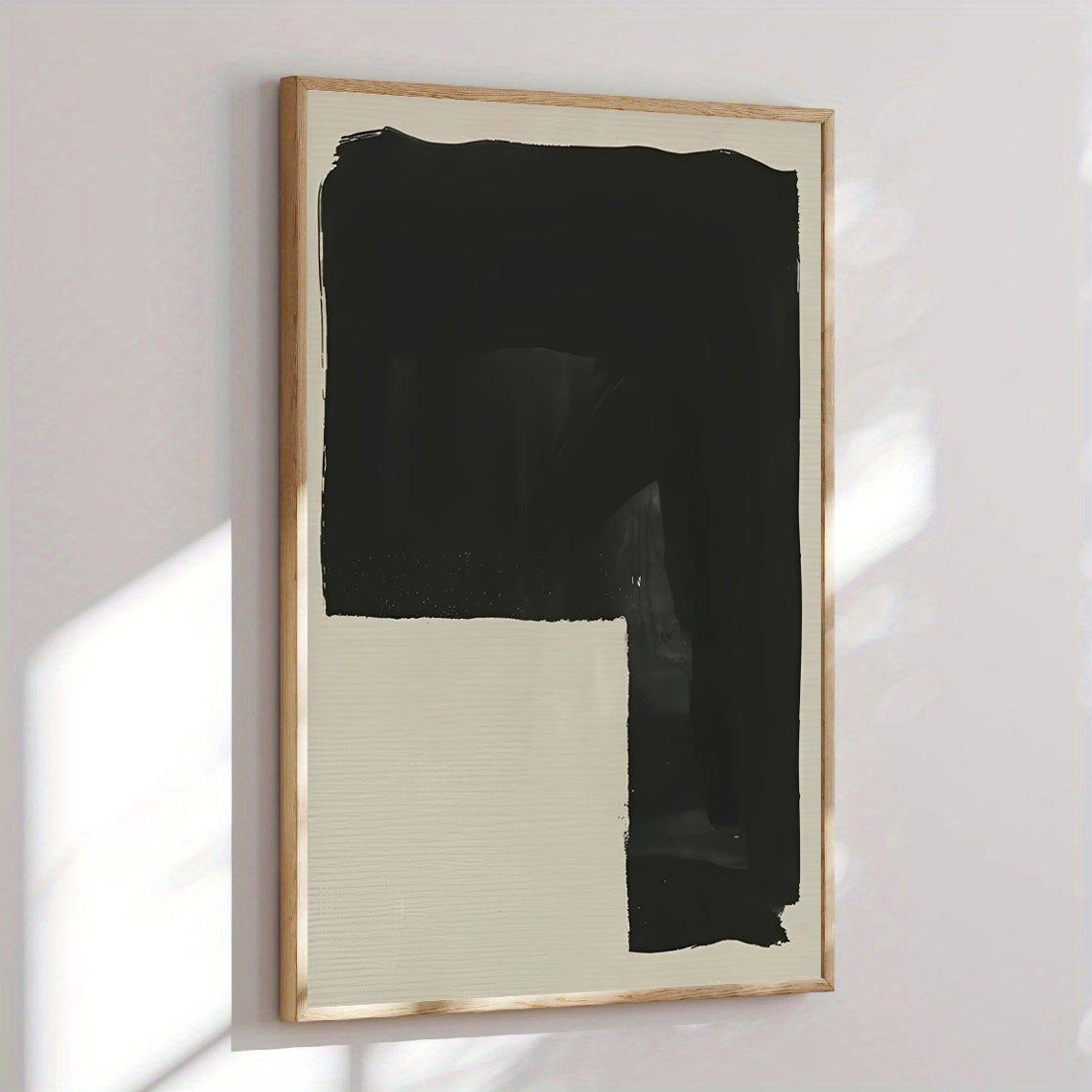 Lámina de arte abstracto minimalista en negro